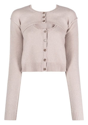 Acne Studios layered knitted jumper - Neutrals