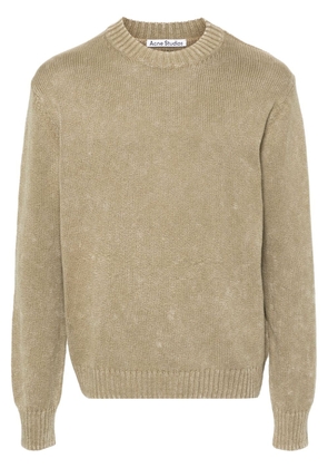 Acne Studios embroidered-logo jumper - Green