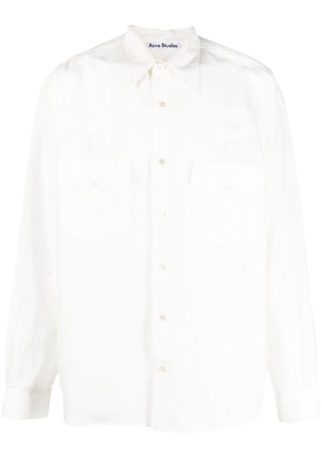 Acne Studios logo-print two-pocket shirt - White