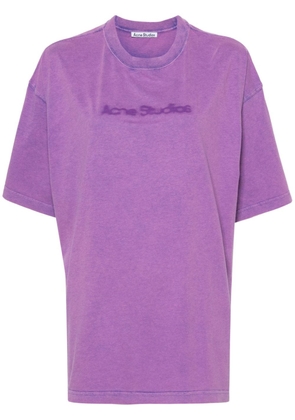 Acne Studios logo-print cotton T-shirt - Purple