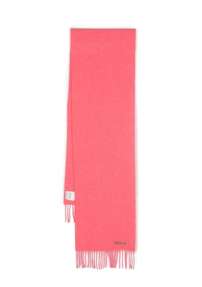 Acne Studios logo-appliqué wool scarf - Pink