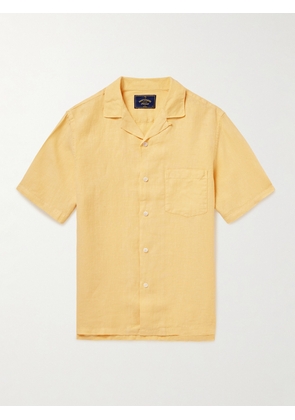 Portuguese Flannel - Camp-Collar Linen Shirt - Men - Yellow - XS
