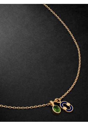 Viltier - Magnetic Gold Multi-Stone Pendant Necklace - Men - Gold