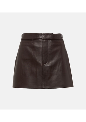Frame Leather miniskirt