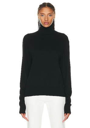 The Row Davos Sweater in Black - Black. Size L (also in S, XS).