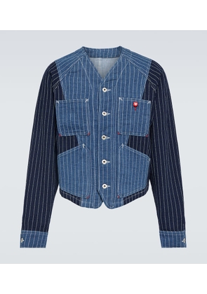 Kenzo Patchwork striped denim jacket