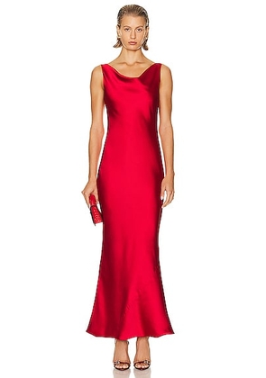 Norma Kamali Maria Gown in Tiger Red - Red. Size S (also in L, M, XS).
