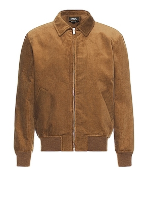 A.P.C. Blouson Gilles in Cab Camel - Brown. Size M (also in L, S).