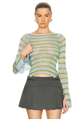 Marni Round Neck Loose Sweater in Iris Blue - Mint. Size 44 (also in ).