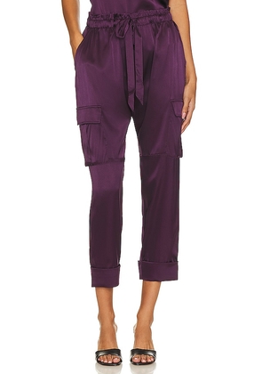 CAMI NYC Carmen Cargo Pant in Purple. Size S, XL.