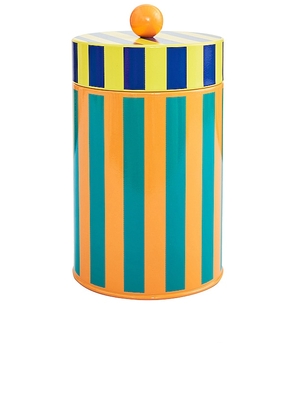 Dusen Dusen Tall Striped Canisters in Orange.