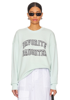 Favorite Daughter The Collegiate Sweatshirt in Mint. Size M, S, XL, XS.