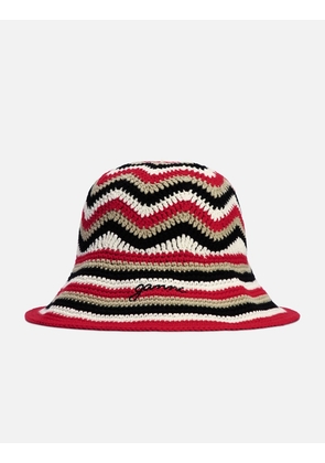 Red Cotton Crochet Bucket Hat