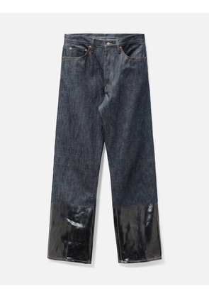 Lacquered Turn-up Jeans