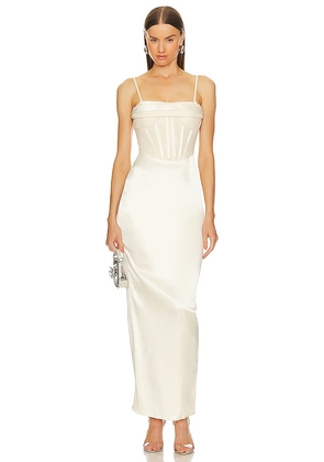 NBD Aella Gown in Cream. Size L, S, XL, XS, XXS.