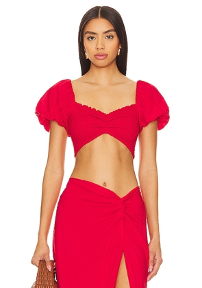 PEIXOTO Louisa Top in Red. Size M, XL, XS.
