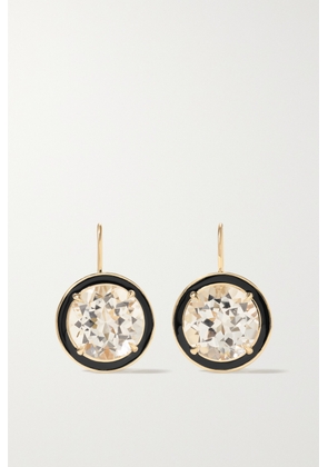 Alison Lou - Cocktail 14-karat Gold, Topaz And Enamel Earrings - One size