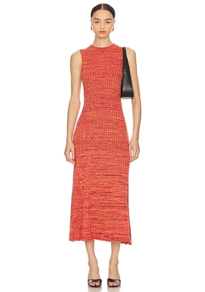 MINKPINK Raphael Midi Dress in Orange. Size M, S, XL, XS.