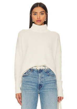 Rue Sophie Pullover Turtleneck Sweater in Ivory. Size S, XS.