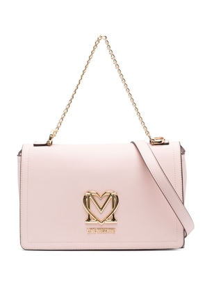 Love Moschino logo-plaque shoulder bag - Pink