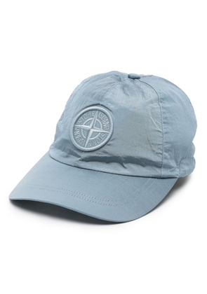 Stone Island Compass logo-embroidered drawstring cap - Blue