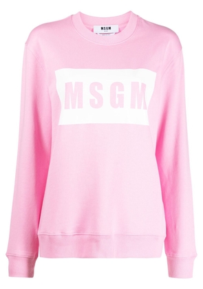 MSGM two-tone cotton sweatshirt - Pink