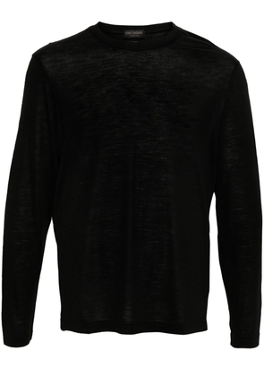 Dell'oglio long-sleeve merino-wool T-shirt - Black