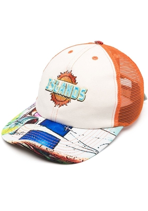 Just Don mesh-panel 'Islands' baseball cap - White