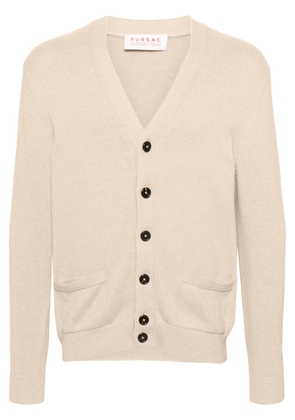 FURSAC cotton-cashmere blend cardigan - Neutrals