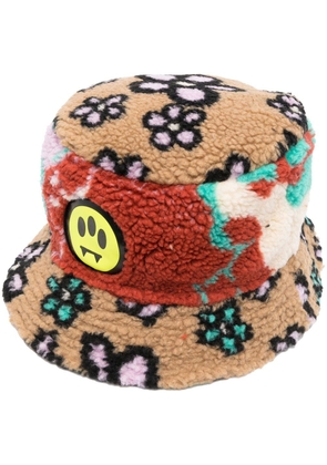 BARROW appliqué graphic-print bucket hat - Brown