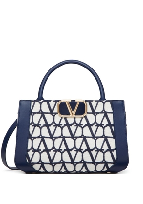 Valentino Garavani small VLogo Signature Toile Iconographe handbag - Blue
