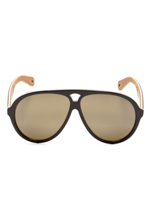 Chloé Eyewear Jasper pilot-frame sunglasses - Brown