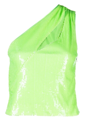 ROTATE sequined one-shoulder top - Green