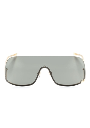 Gucci Eyewear Square-G-motif shield-frame sunglasses - Gold