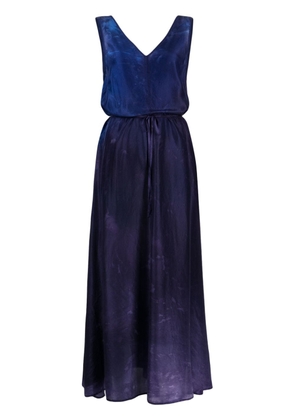 Raquel Allegra Ada sleeveless silk maxi dress - Purple