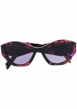 Prada Eyewear angular tortoiseshell sunglasses - Black