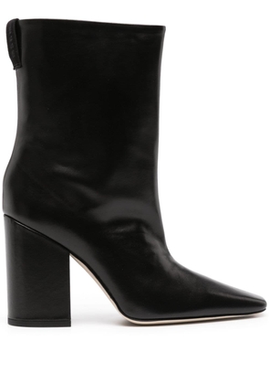 MSGM 100mm square-toe leather boots - Black
