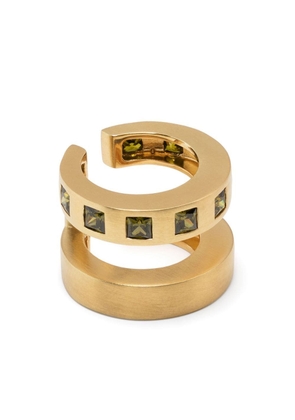 Tom Wood Arch Zirconia Double cuff earrings - Gold