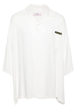 Martine Rose logo-patch drop-shoulder shirt - White