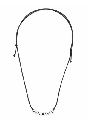 Marni logo-bead-necklace - White