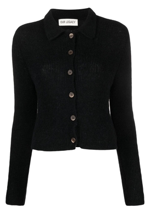 OUR LEGACY Mazzy ribbed-knit cardigan - Black