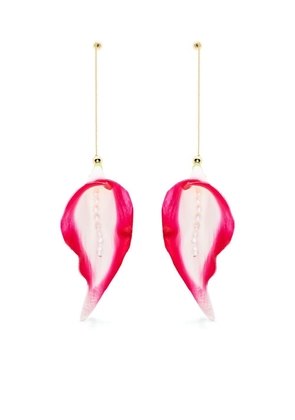 Cult Gaia orchid drop earrings - Pink