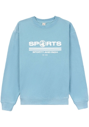 Sporty & Rich Sports logo-print sweatshirt - Blue
