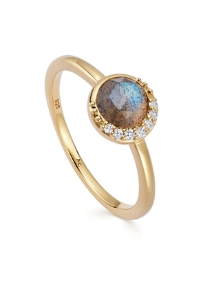 Astley Clarke Gold Luna gemstone-detail ring