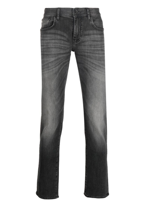 Armani Exchange distressed straight-leg jeans - Grey