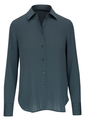 Vince button-up silk-blend shirt - Blue