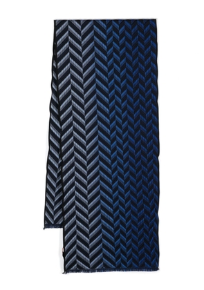 Missoni herringbone wool-blend scarf - Blue