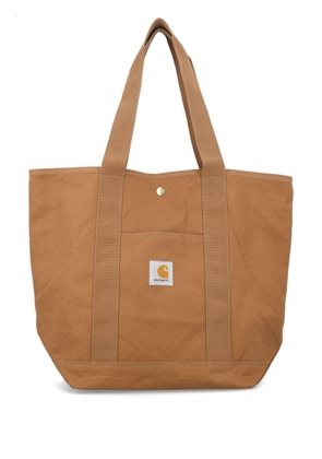 Carhartt WIP logo-patch canvas tote bag - Brown