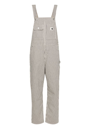 Carhartt WIP Haywood striped dungarees - White