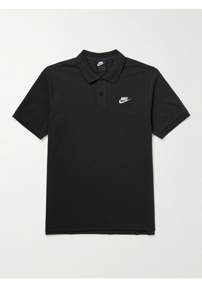 Nike - Logo-Embroidered Cotton-Piqué Polo Shirt - Men - Black - XS